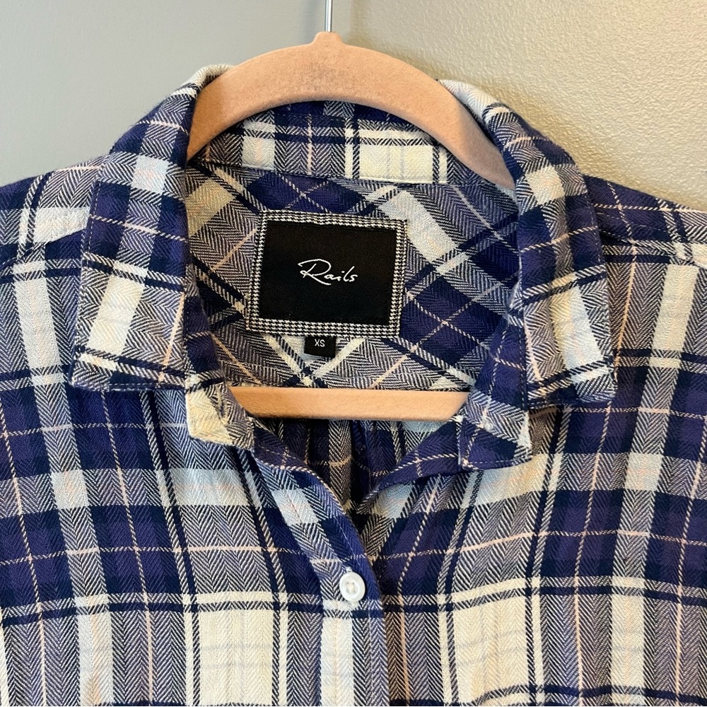 Rails Button Up Britt Short Sleeve Plaid Shirt In… - image 4